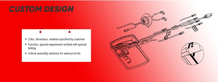 Customized Wire Harness Assembly Electrical Wiring with Strain Relief Molding Cable